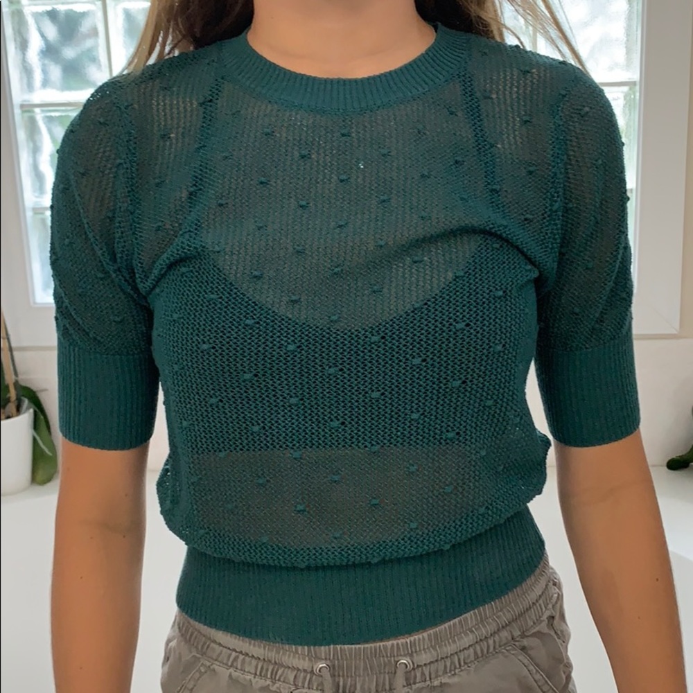 Zara green top